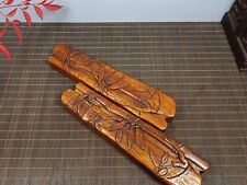 Vecchia bilancia in palissandro tibetano intaglio bambù che sale passo dopo passo decorazione