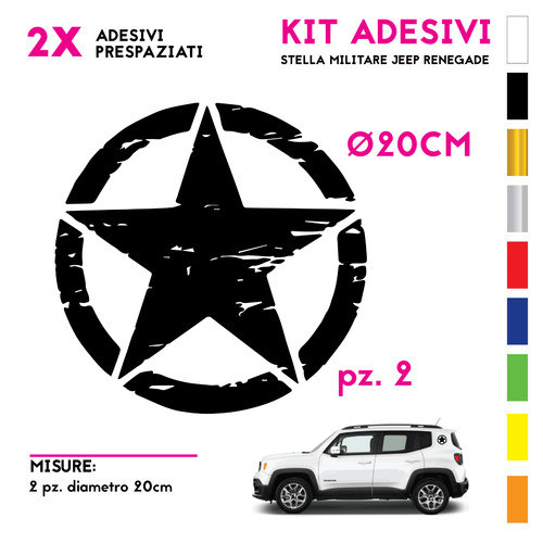 Adesivo stella militare - stella,