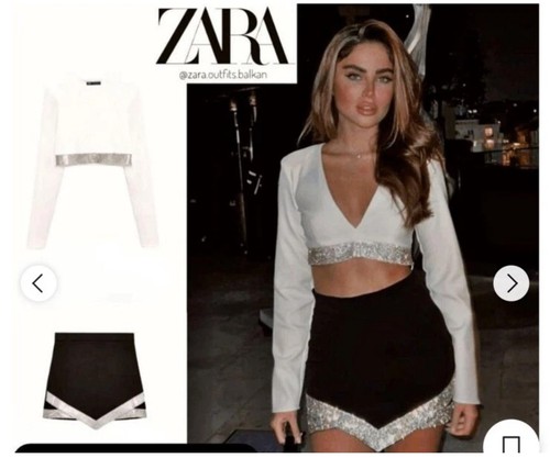 Zara set minigonna lucida - zara,