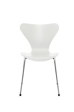 SEDIA FRITZ HANSEN 3107 CROMO BIANCO ARNE JACOBSEN *OFFERTA*