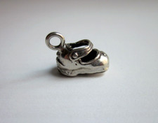 Ciondolo in Argento 800-Scarpa Bimba Regalo per Battesimo-Scarpetta di Bambina