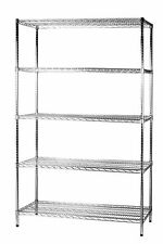 Scaffale acciaio cromato 5 ripiani casa / ufficio / negozio  180 x 90 x 45