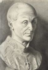 Busto scolpito d'un religioso