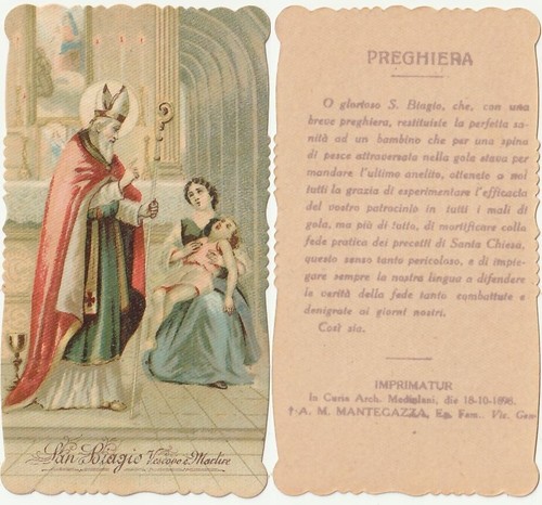 Santino holy card - holy, san