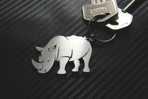 Rhino rhinoceros keyring - rhino,