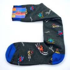 Calze Gallo Collection Sciatori Ski Sci Cotone Blu fondo Foresta Taglia Unica