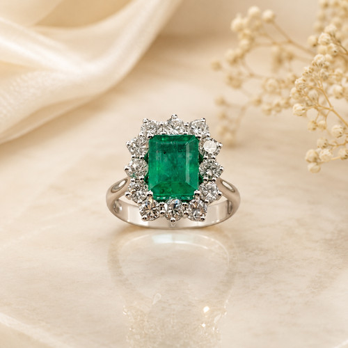 Anello smeraldo ct - 2.70,