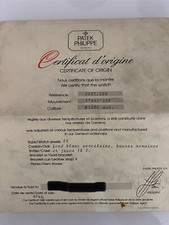 Certificato Garanzia Patek