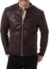Bomber marrone giacca pelle