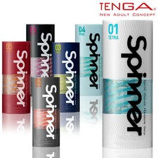 Tenga Spinner Tetra-Hexa-Shell-Pixel-Beads-Brick, Spiral Transparent TPE Stroker