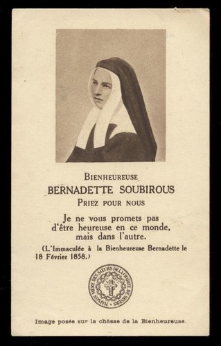 Santino holy card bernadette - santino-holy, card"s.bernadette