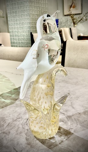 Statuina uccellino vetro - , di