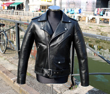 Giubbotto Chiodo Moto Biker Rock Pelle Agnello Guendj con Trapunta Removibile