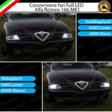 KIT FARI FULL LED ALFA ROMEO 166 MK1 ANABBAGLIANTI ABBAGLIANTI CANBUS NO ERROR