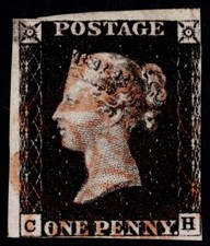 1840 1d Placca Nera 4 CH Quasi