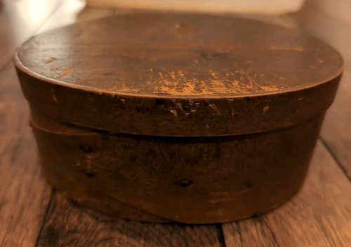 Antica scatola dispensa ovale - antica,