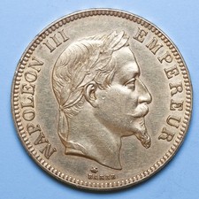 FRANCIA NAPOLEONE III 100 FRANCHI 1869 A qSPL ORO GOLD COIN NUMISMATICA