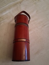 THERMOS PER CAFFé IN ACCIAIO CON RIVESTIMENTO IN PELLE H.21 CM DIAMETRO 7 CM 