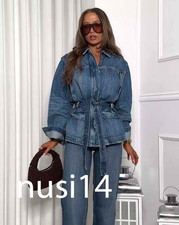 ZARA NUOVA GIACCA DENIM LUNGA