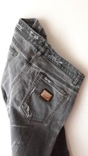 JEANS D&G DONNA  5 TASCHE GRIGIO SCURO VINTAGE DOLCE&GABBANA TG 46 COME NUOVO