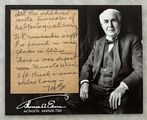 Thomas edison autografo - thomas,