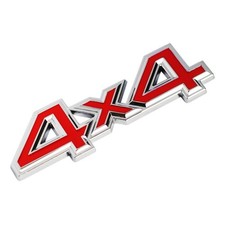ADESIVO DECORAZIONE 3D IN METALLO CROMATO PER AUTO FIGURA STEMMA 4X4 STICKER