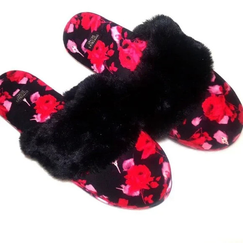 Pantofole raso floreale - raso,