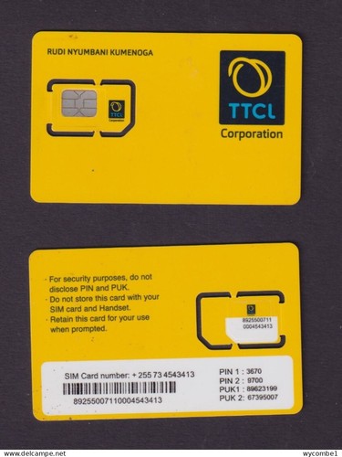 Tanzania ttcl unused chip - tanzania,