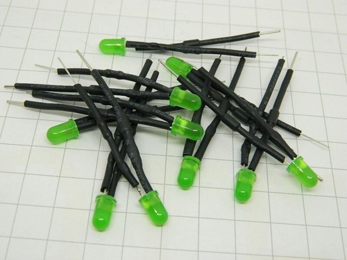 10x lampada spia led - led, verde