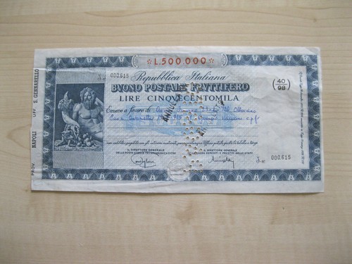 Buono postale fruttifero - buono, l