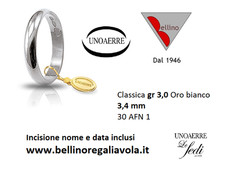 FEDE NUZIALE UNOAERRE 3 GRAMMI