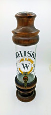 Dispenser dosatore spillatore whisky liquore vintage con bottiglia vetro e legno