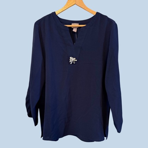 Blusa blu navy nuova con