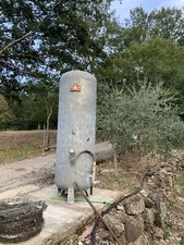 Cisterna acqua zincata 500 Litri con impianto per allaccio a pompa idraulica