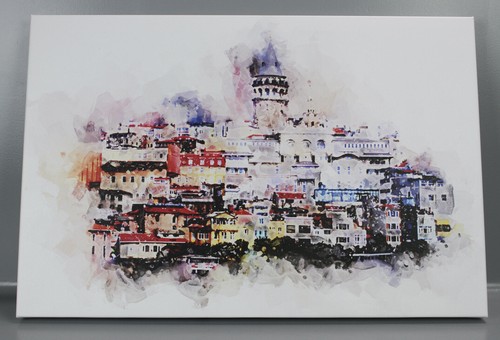 Quadro tela torre galata - torre,
