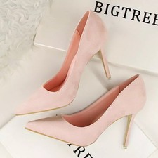 Decolte rosa cipria - rosa, tacco
