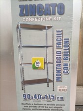 Scaffale Acciaio Zincato 4 Ripiani
