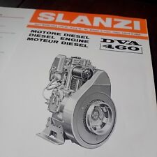 SLANZI MOTOREN MOTORE DVA 460 1974 DÉPLIANT ORIGINALE MISURE POTENZA 