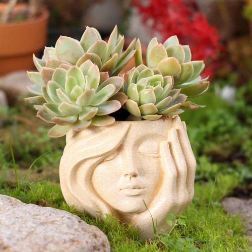 Vaso fiori con volto di - da,