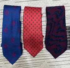 3 Cravatte Uomo Yves Saint Laurent Giorgio Armani e Fendi Seta 100% Seta - leggi