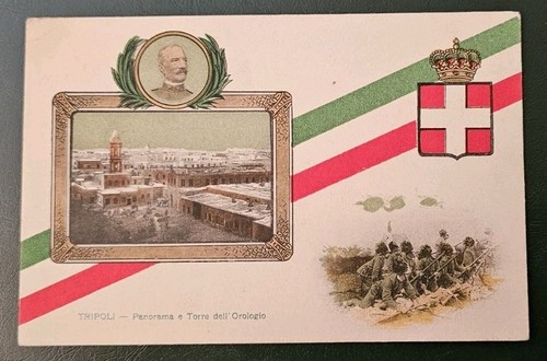 Cartolina tricolore colonie - cartolina,