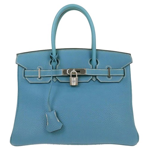 Borsa mano hermes blu jean - a,