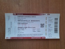 Biglietto Ufficiale Ticket Calcio Stadio  VIRTUS ENTELLA vs BENEVENTO 2016 17