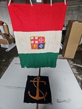 Doppia Bandiera Stendardo Repubbliche Marinare Anni 50 Stoffa Cimileo Militaria