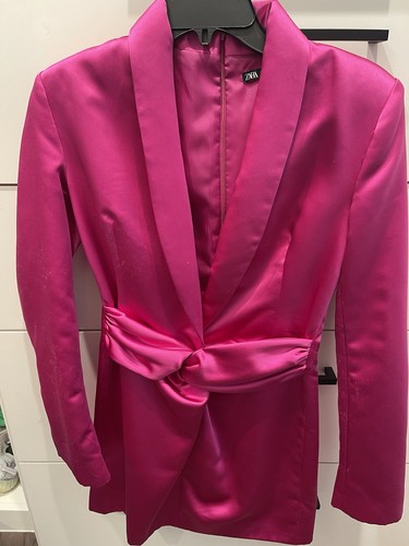 Zara satin blazer dress - satin,