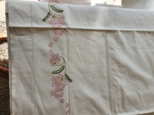 COMPETO LENZUOLA MATRIMONIALI RICAMO A MANO MISTO LINO