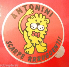 Adesivo sticker vintage ANTONINI SCARPE RRRUGGENTI ruggenti leone lion adesivi