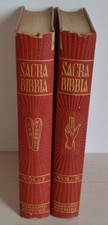 LA SACRA BIBBIA 2 VOLUMI GARZANTI ANTONIO MARTINI TAVOLE DI GUSTAVO DORÉ 1950