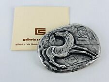 Bruno Cassinari Scultura Fermacarte In Bronzo Argentato Commemorativo Firmato