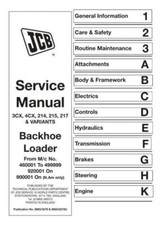 JCB 3CX, 4CX, 214, 215, 217 e